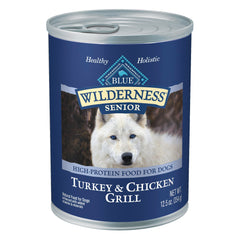 Blue Buffalo Wilderness lata senior pavo-pollo: proteína real para perros mayores