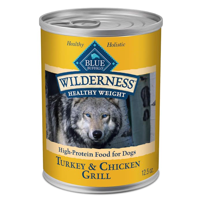 Blue Buffalo Wilderness lata sin subproductos de ave ideal para dietas sin granos