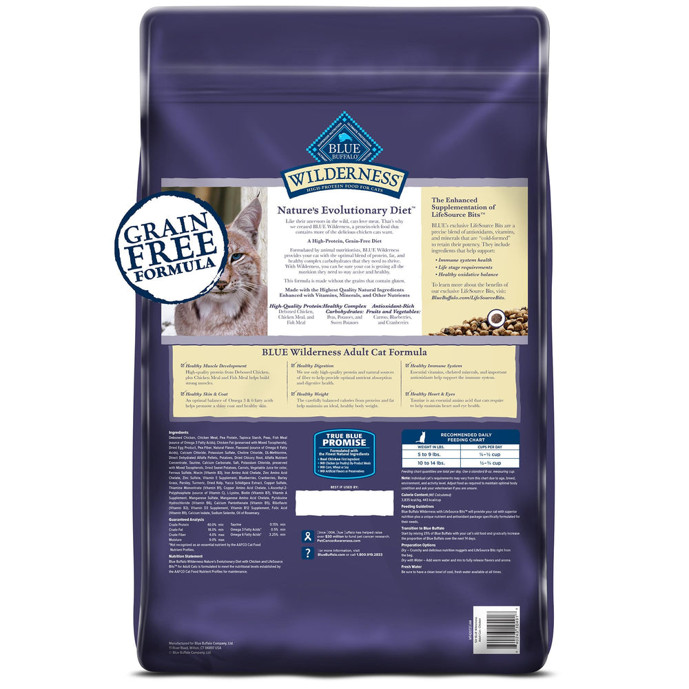 Blue Buffalo Wilderness ofrece nutrición de alta calidad con ingredientes naturales para gatos