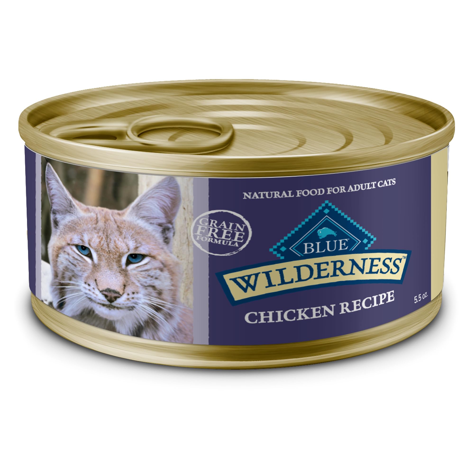 Blue Buffalo Wilderness Pate para gatos, lata de 5.5 oz con proteína real