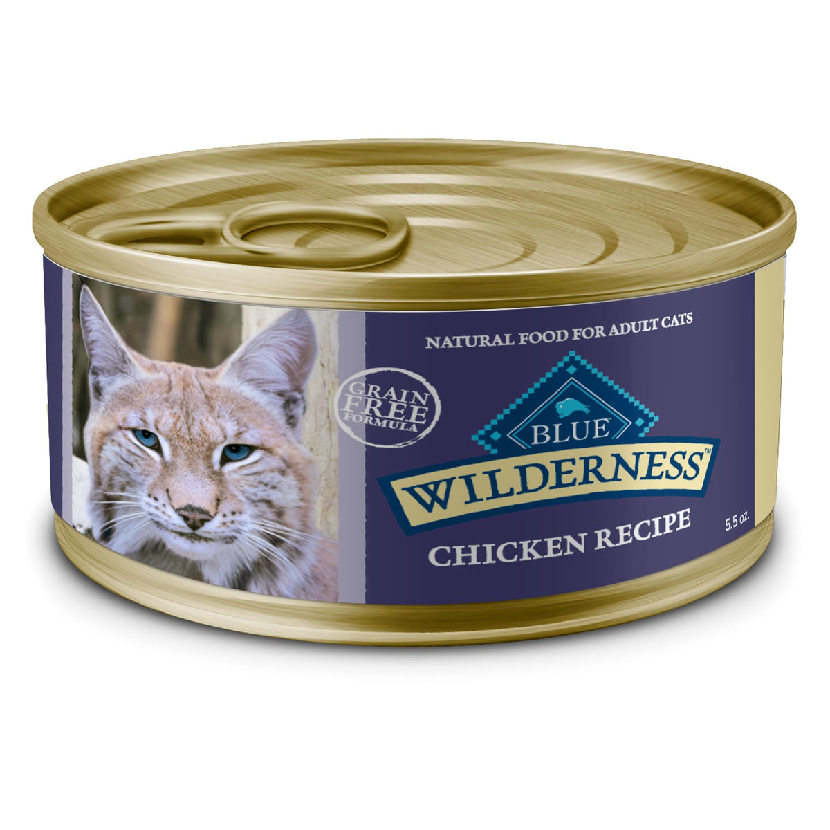 Blue Buffalo Wilderness Pate para gatos, lata de 5.5 oz con proteína real