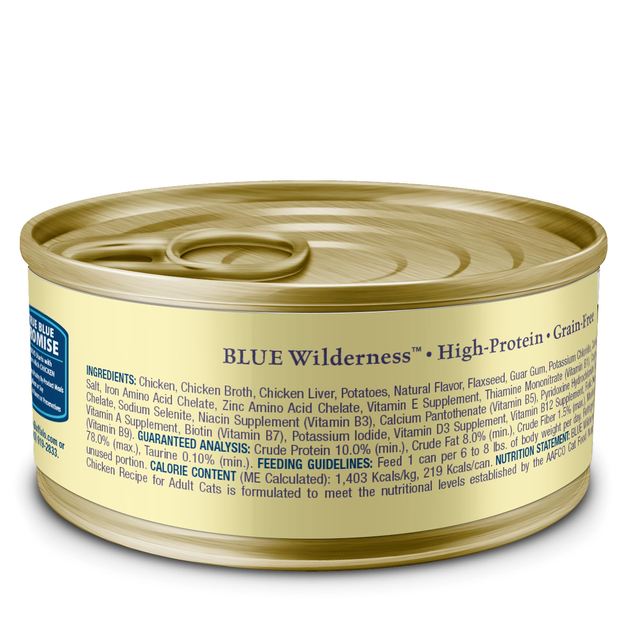 Blue Buffalo Wilderness Pate, textura suave para comida húmeda que agrada a los felinos