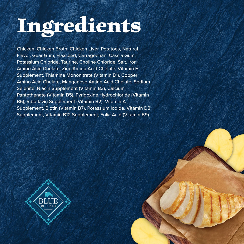 Blue Buffalo Wilderness Paté de pollo, pack conveniente de 24 latas de 3 oz.