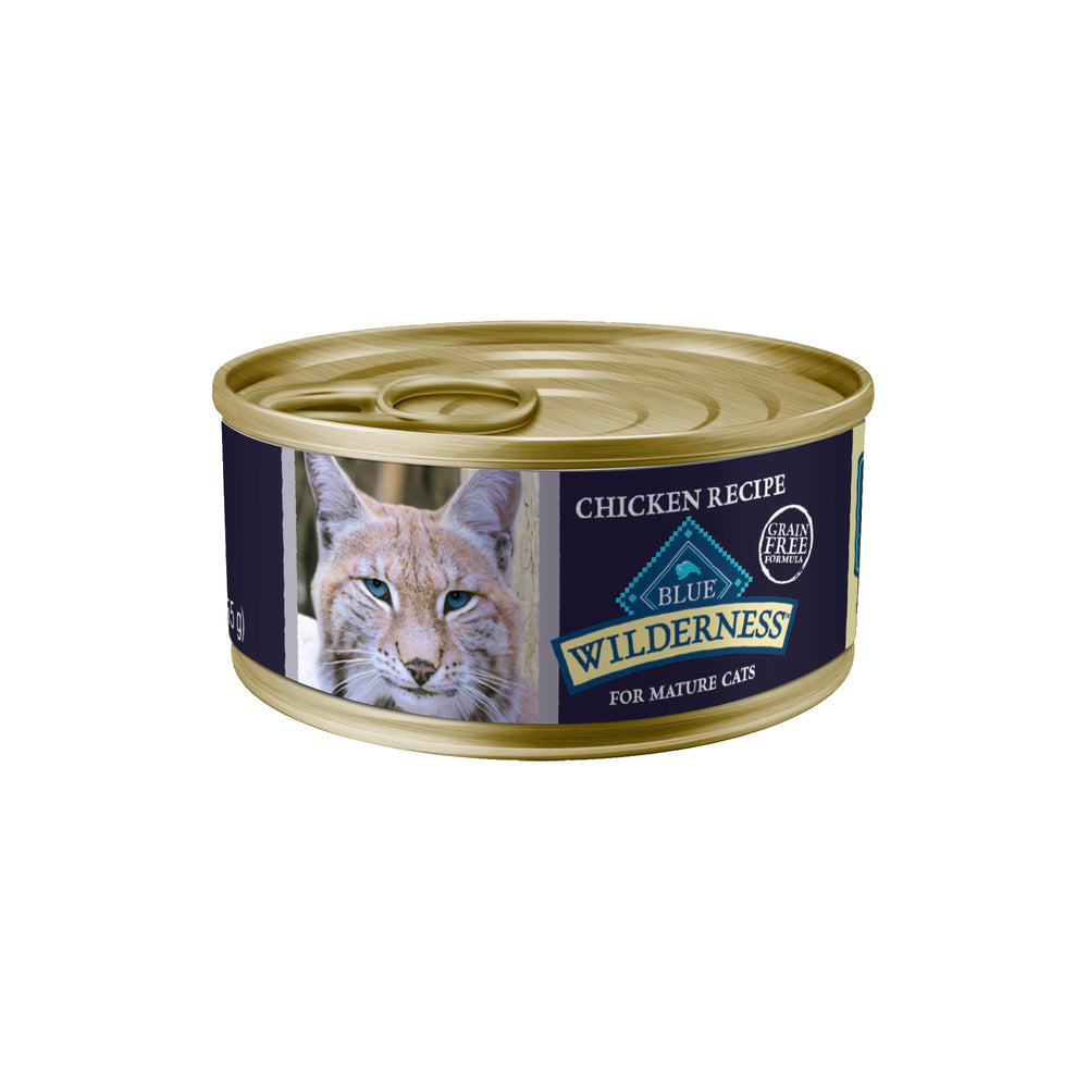 Blue Buffalo Wilderness pate pollo adulto 7+ con textura cremosa para paladar felino.