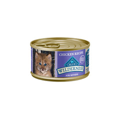 Blue Buffalo Wilderness pate pollo, lata 3 oz, ingrediente principal real para gatitos