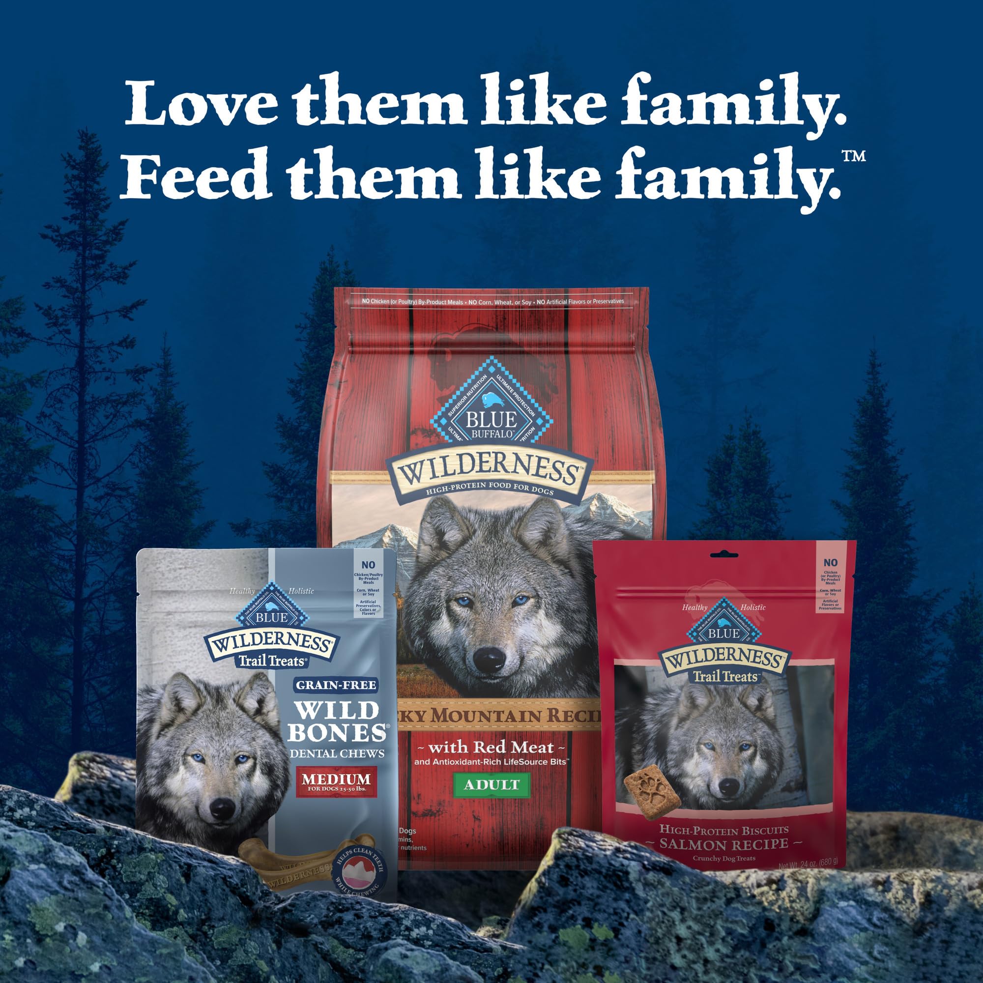 Blue Buffalo Wilderness masticables para cuidado dental diario