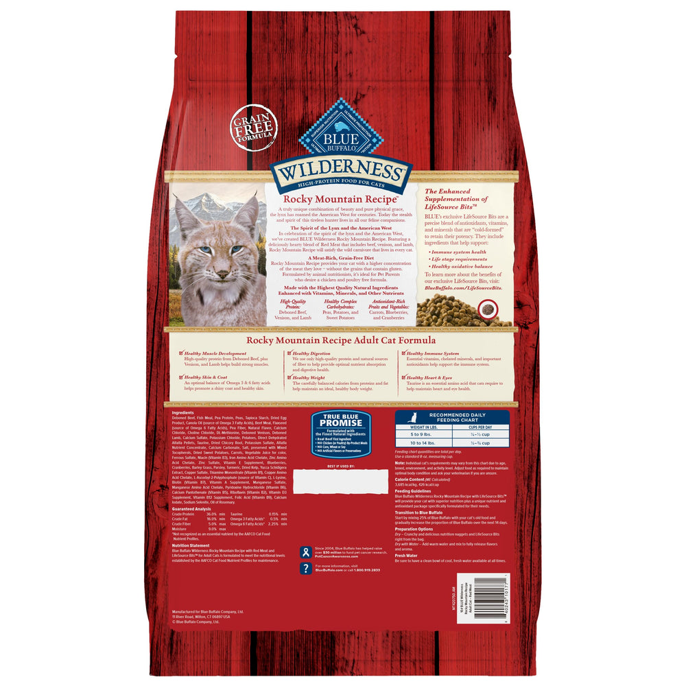 Blue Buffalo Wilderness Rocky Mountain, carne real como primer ingrediente para proteína