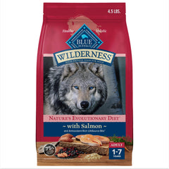 Blue Buffalo Wilderness con salmón real como ingrediente principal para una dieta natural.