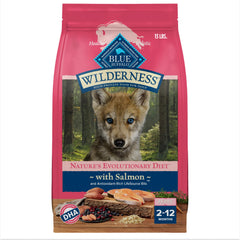 Blue Buffalo Wilderness con salmón real como primer ingrediente para cachorros.