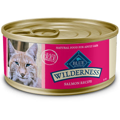 Blue Buffalo Wilderness salmón paté en lata 3oz para gatos adultos activos