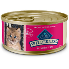 Blue Buffalo Wilderness salmón-primer-ingrediente: proteína real para gatitos saludables.