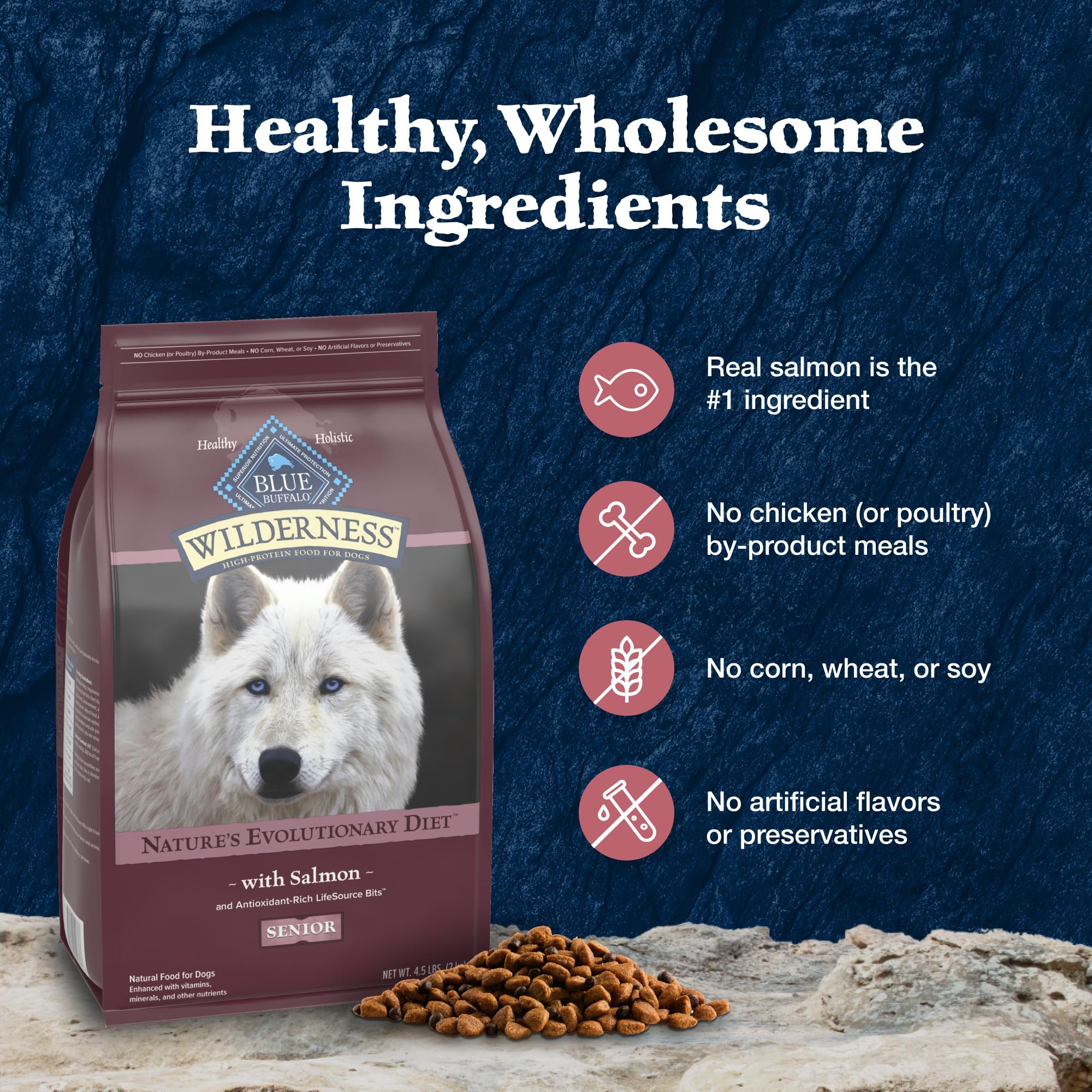 Blue Buffalo Wilderness Senior bolsa de 13 lb para perros mayores activos