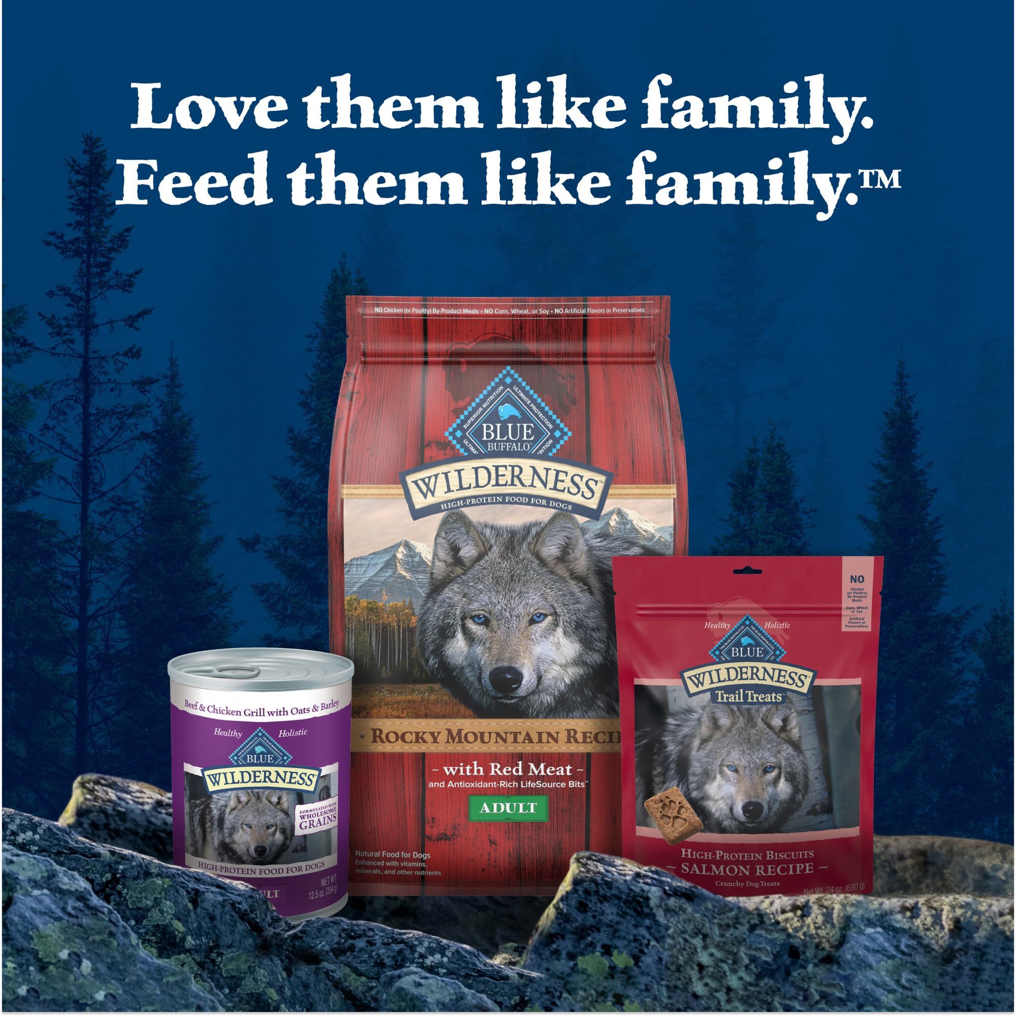 Blue Buffalo Wilderness sin maíz trigo ni soya: fórmula sin granos comunes