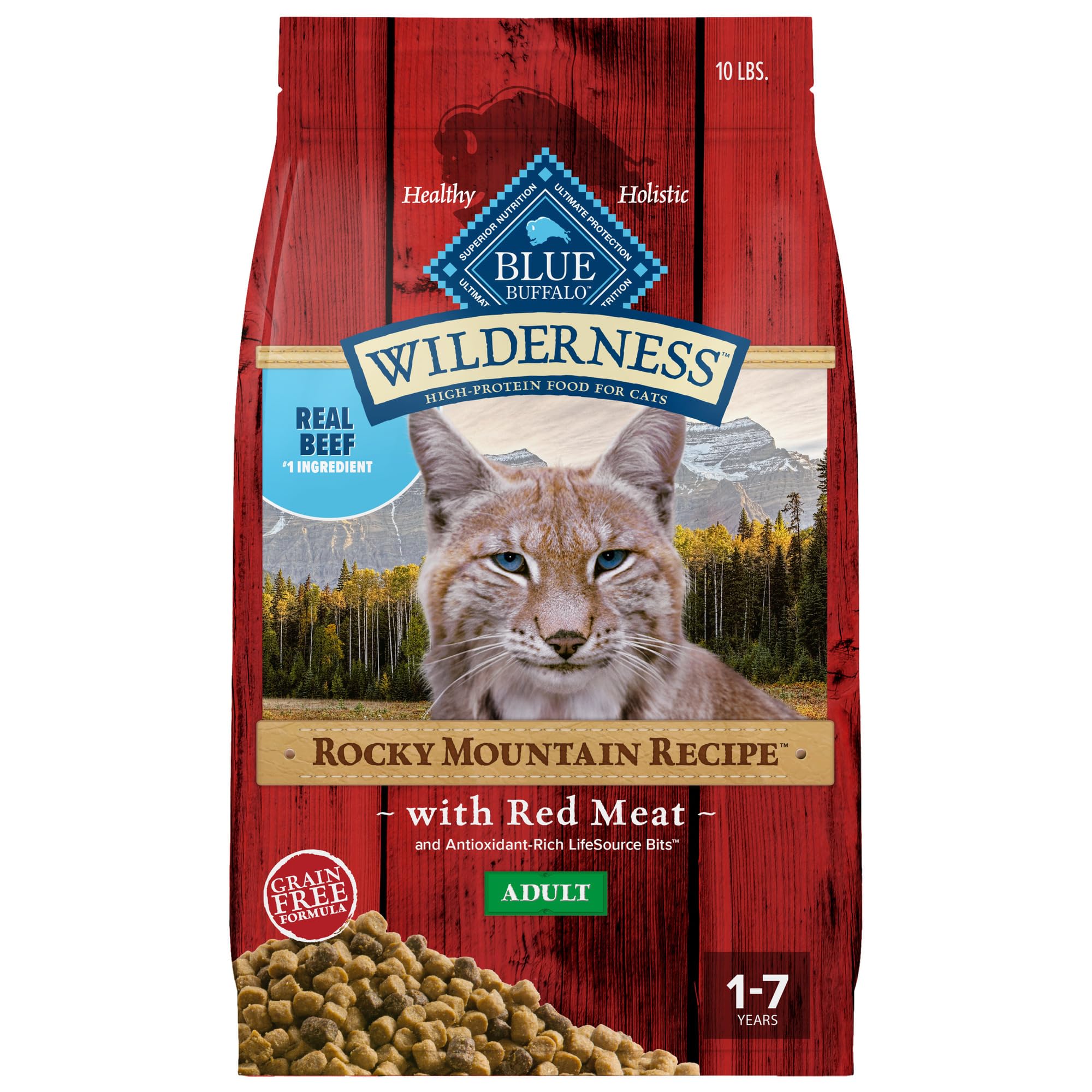 Blue Buffalo Wilderness carne-de-res-primer-ingrediente para apoyar músculos fuertes