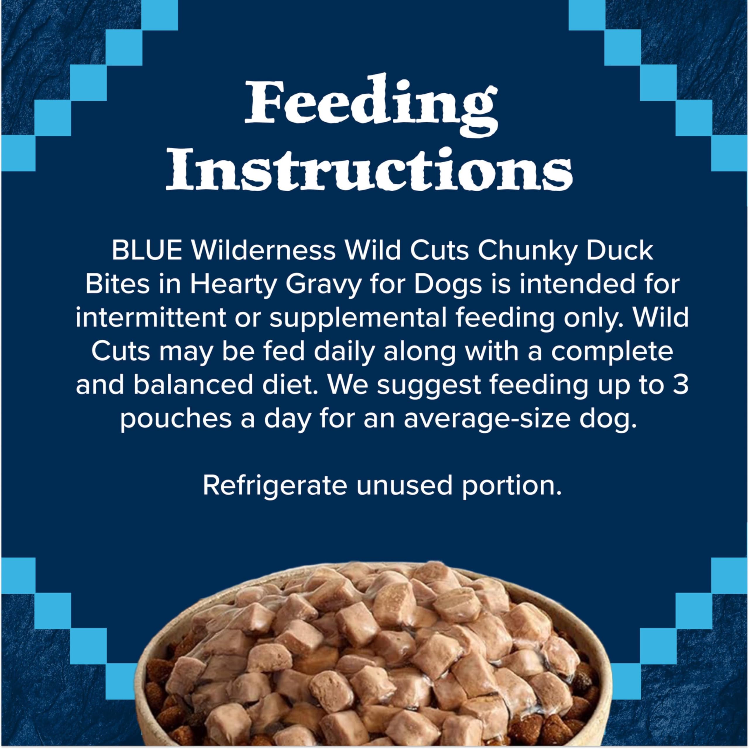 Blue Buffalo Wilderness Trail Toppers empaque mejorado para resaltar ingredientes.