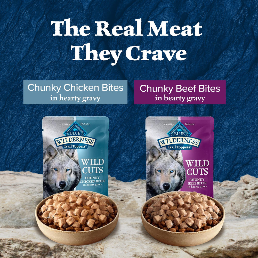 Blue Buffalo Wilderness Trail Toppers con trozos de res, sabor robusto