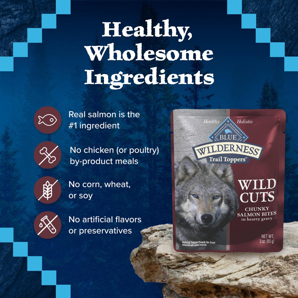 Blue Buffalo Wilderness Trail Toppers: trozos de salmón en gravy espeso