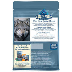 Blue Buffalo Wilderness Wild Bones Grandes, hueso dental para masticar y limpiar dientes.