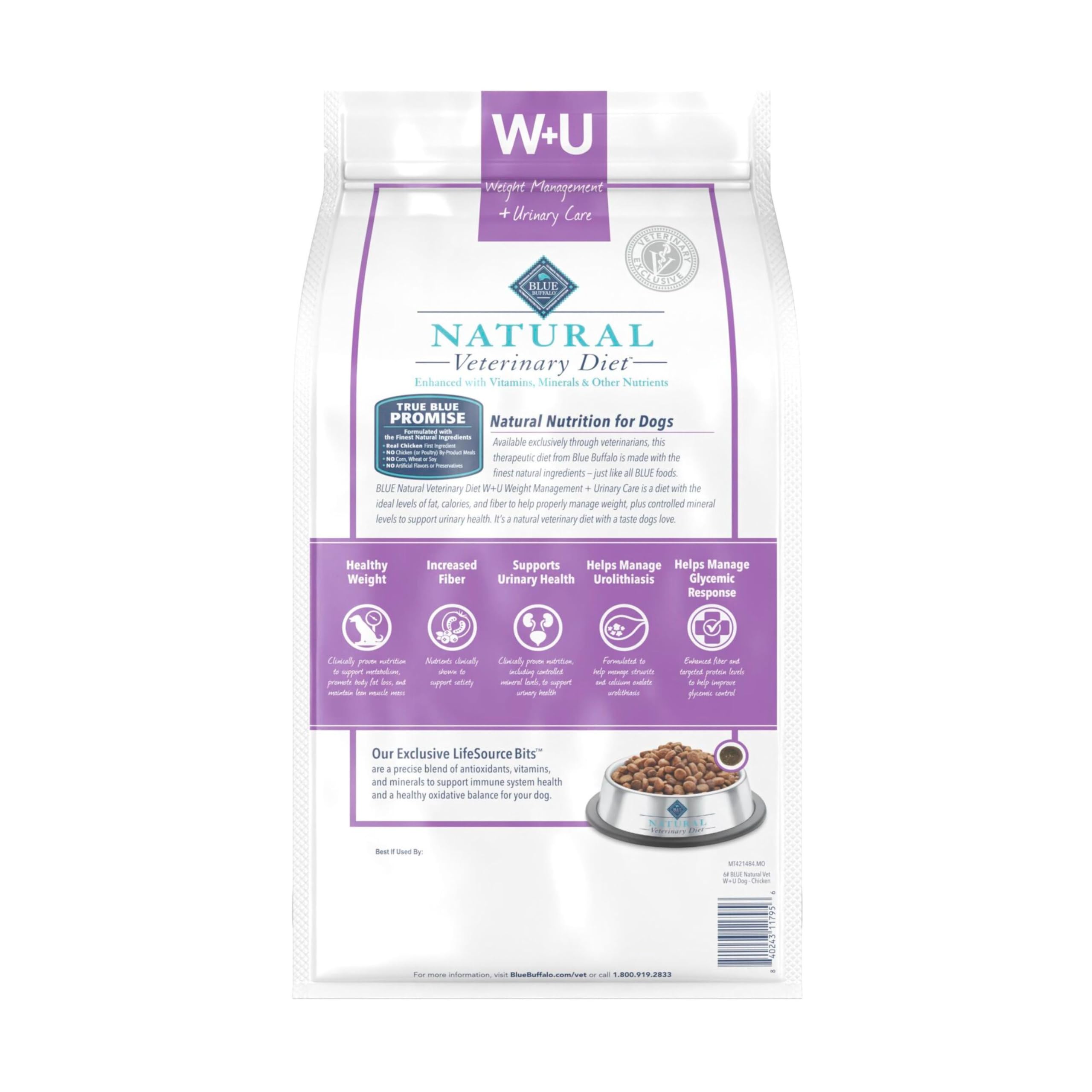 Blue Buffalo W+U fórmula veterinaria para necesidades dietéticas específicas
