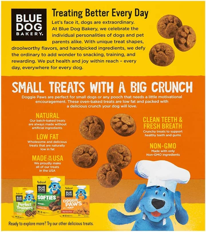 Doggie Paws en formas de hueso, premio crujiente para perros.