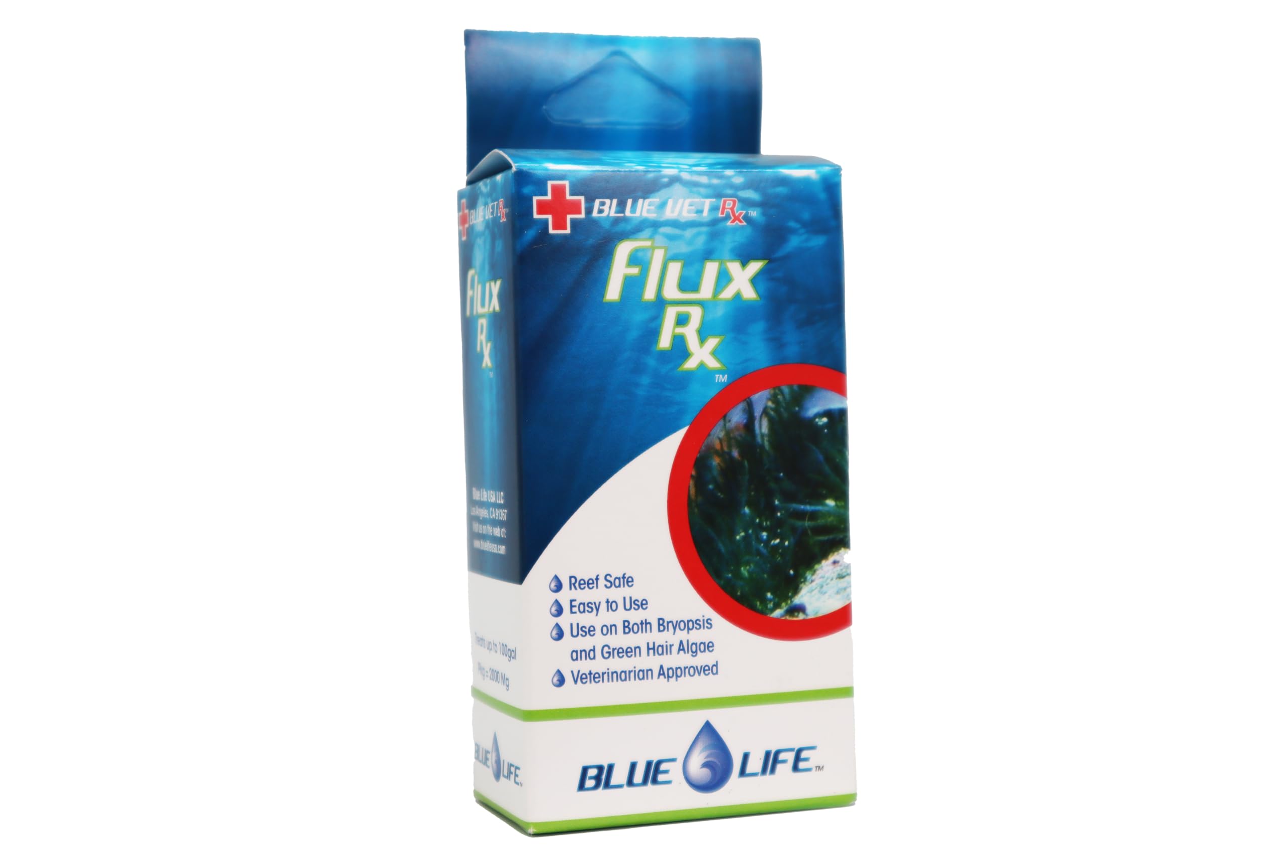 Blue Life Flux Rx volcado de la botella para inicio de tratamiento seguro