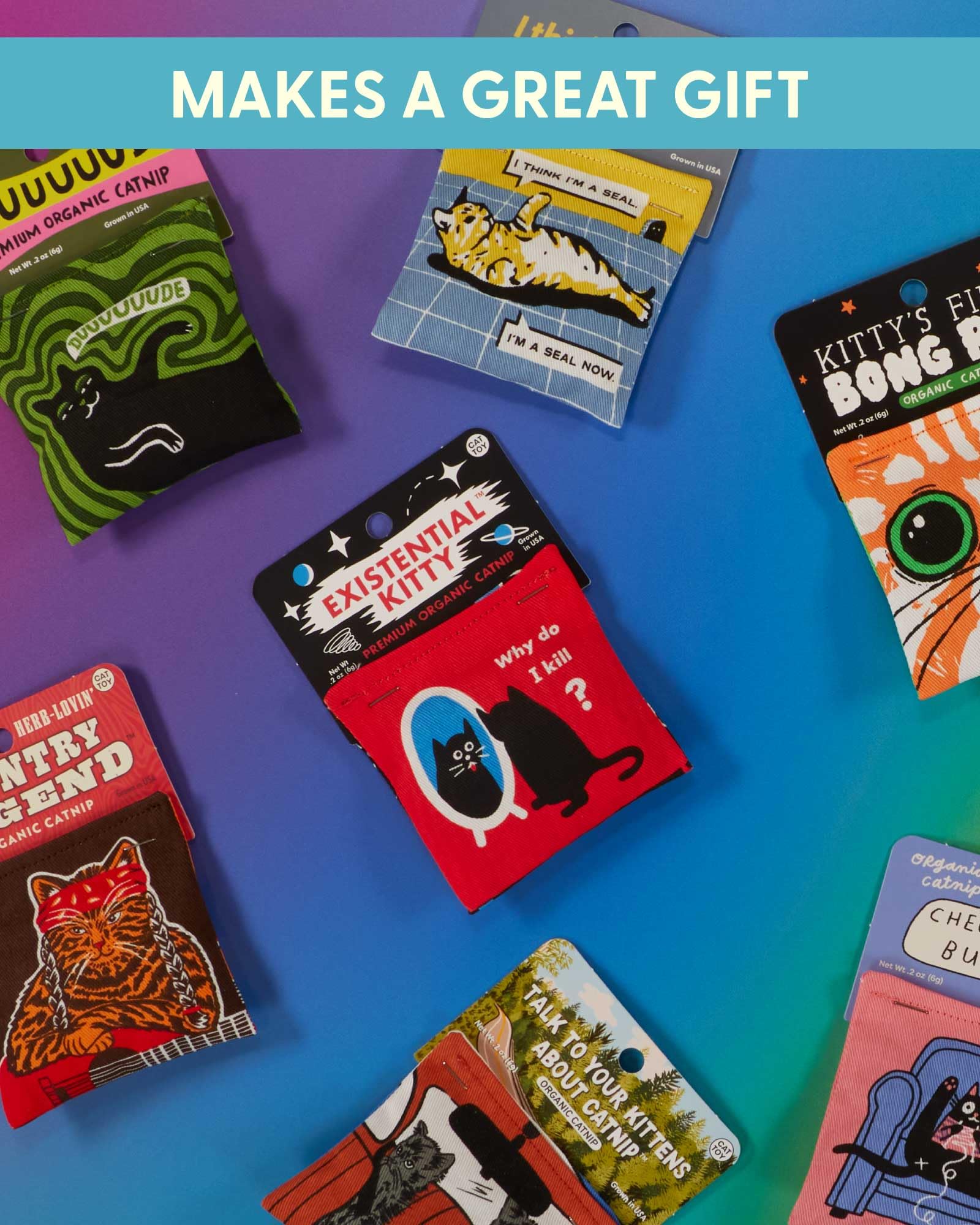 Blue Q Duuuuuuude: juguete catnip duradero para gatos activos