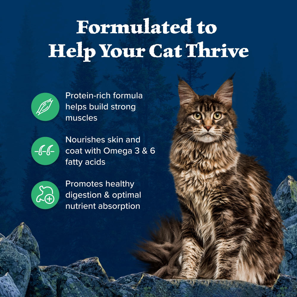 BLUE WILDERNESS alimento para gato adulto: proteína de pato para energía diaria.