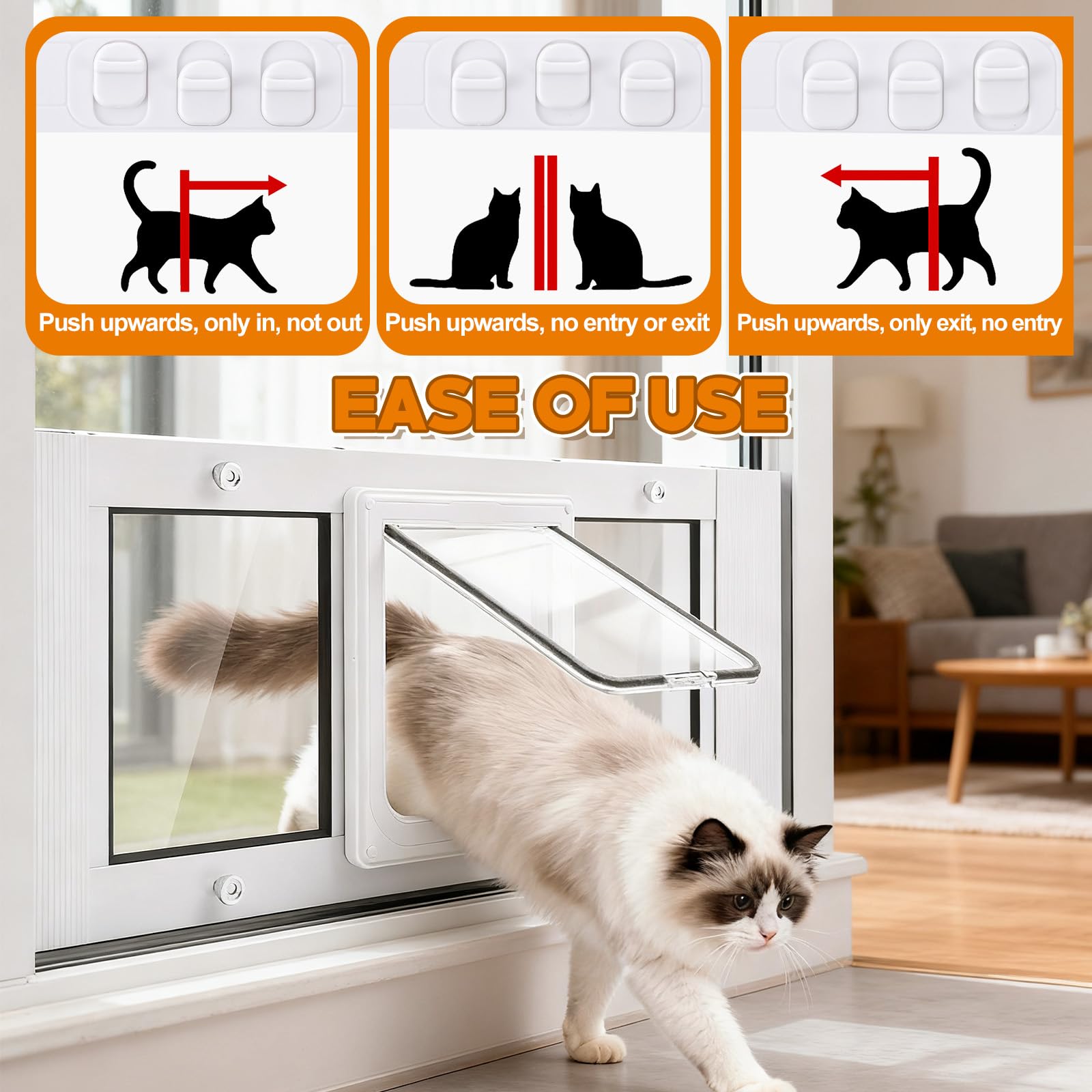 Blulu sistema-4-cierres-puerta-gato ofrece control total de acceso