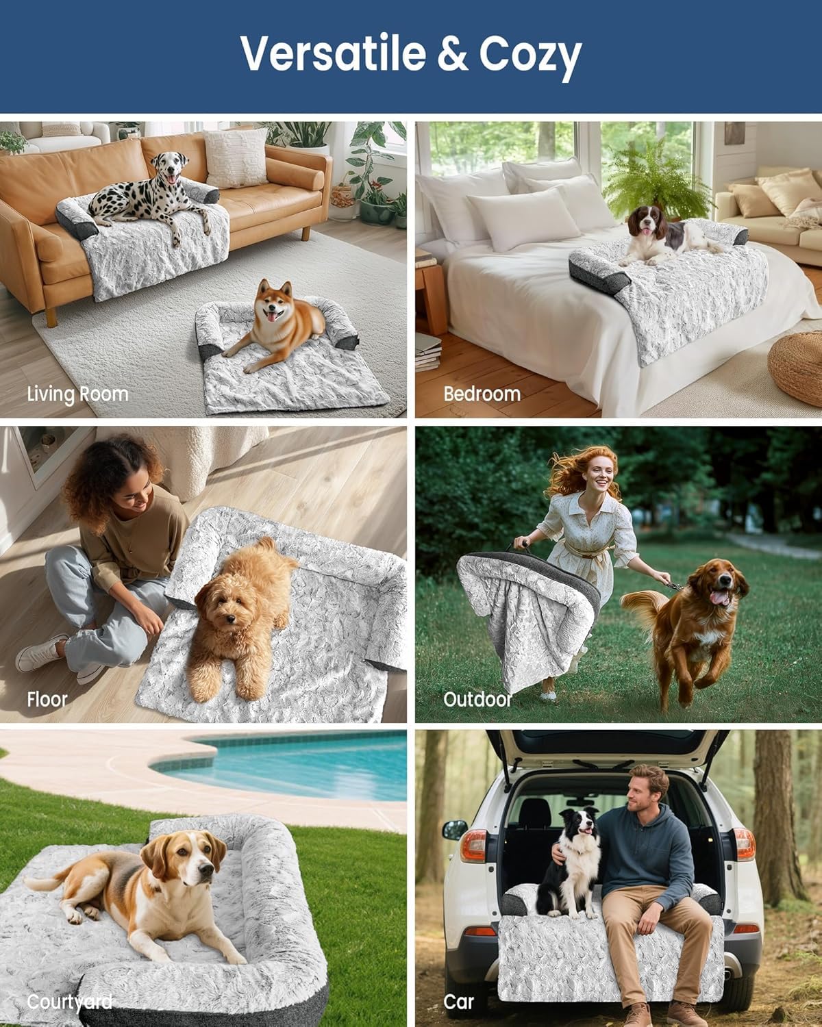 blunique cama de 35x31 pulgadas para perros pequeños