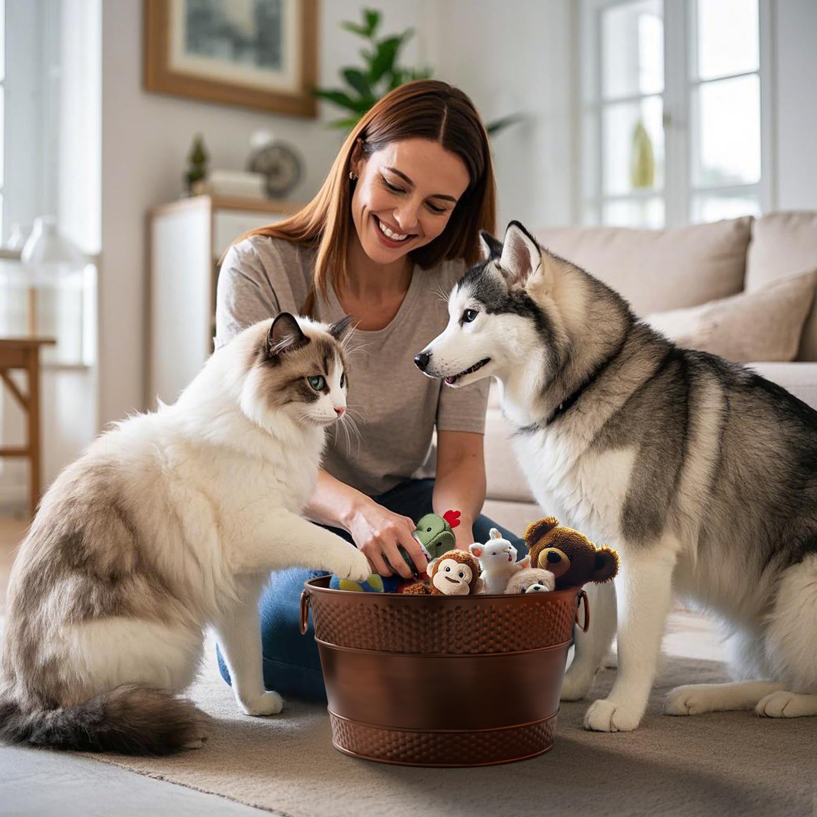 BluPup-tamano-15qt-espacio-sala cabe en rincones para ordenar.