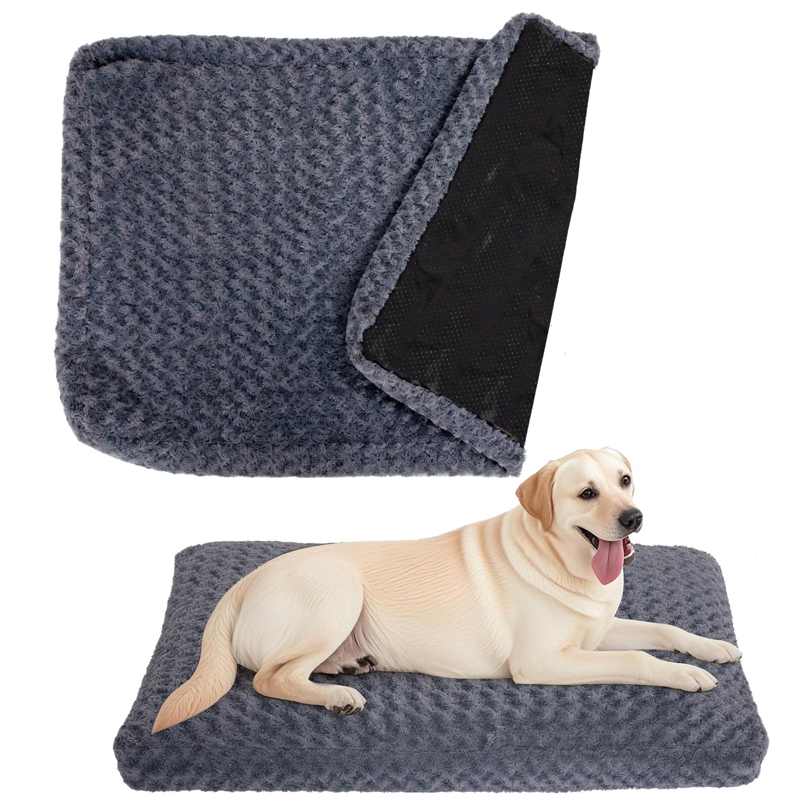 BLVOTKRO funda cama perro rosa terciopelo, suavidad y lujo para dormir