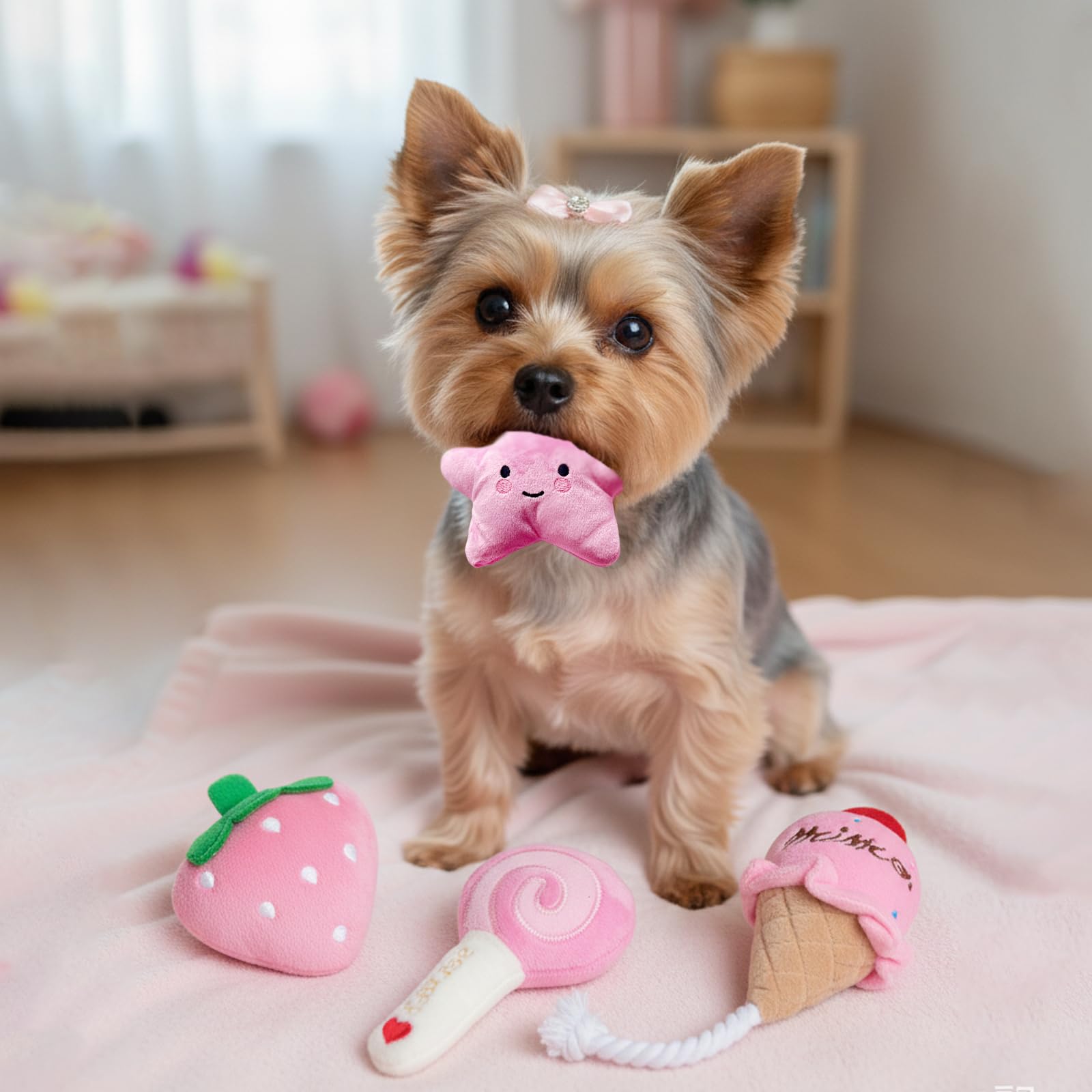 BMLTAQ Juguete ligero para perros pequeños, ideal para cachorros en dentición.
