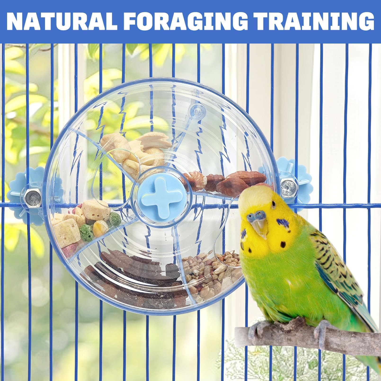 BNOSDM compartimentos de snacks para aves, facilita búsquedas estimulantes