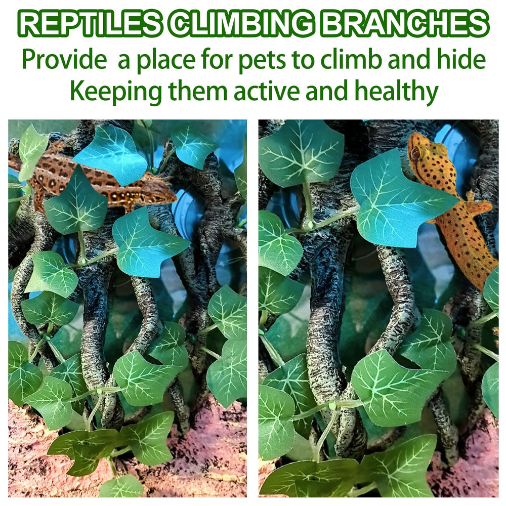 BNOSDM decoración de tanque con paisaje lluvioso para reptiles