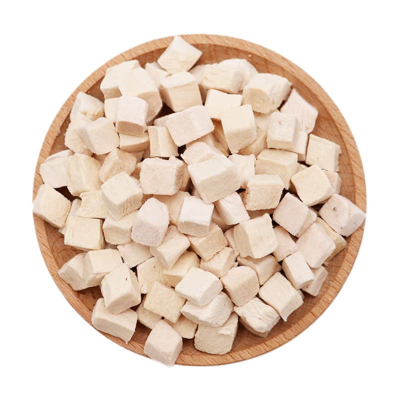 BNYEE pollo deshidratado en trozos, snack de alta proteína para perros y gatos.
