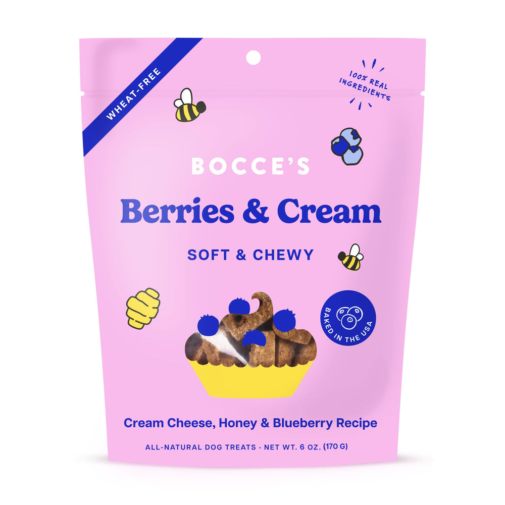 Galletas suaves Bocce's Bakery para perros con bayas y crema