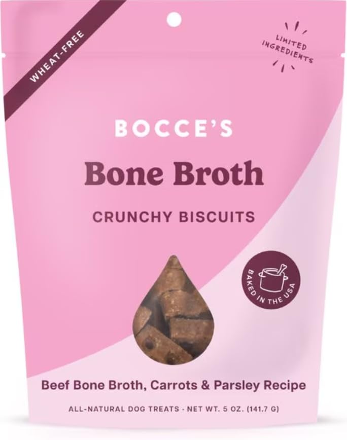 Bocce's Bakery galletas caldo de hueso para perro, snack sabroso y nutritivo.