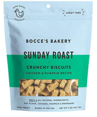 Galletas sin trigo para perros Bocce's Bakery, sabor pollo y calabaza.