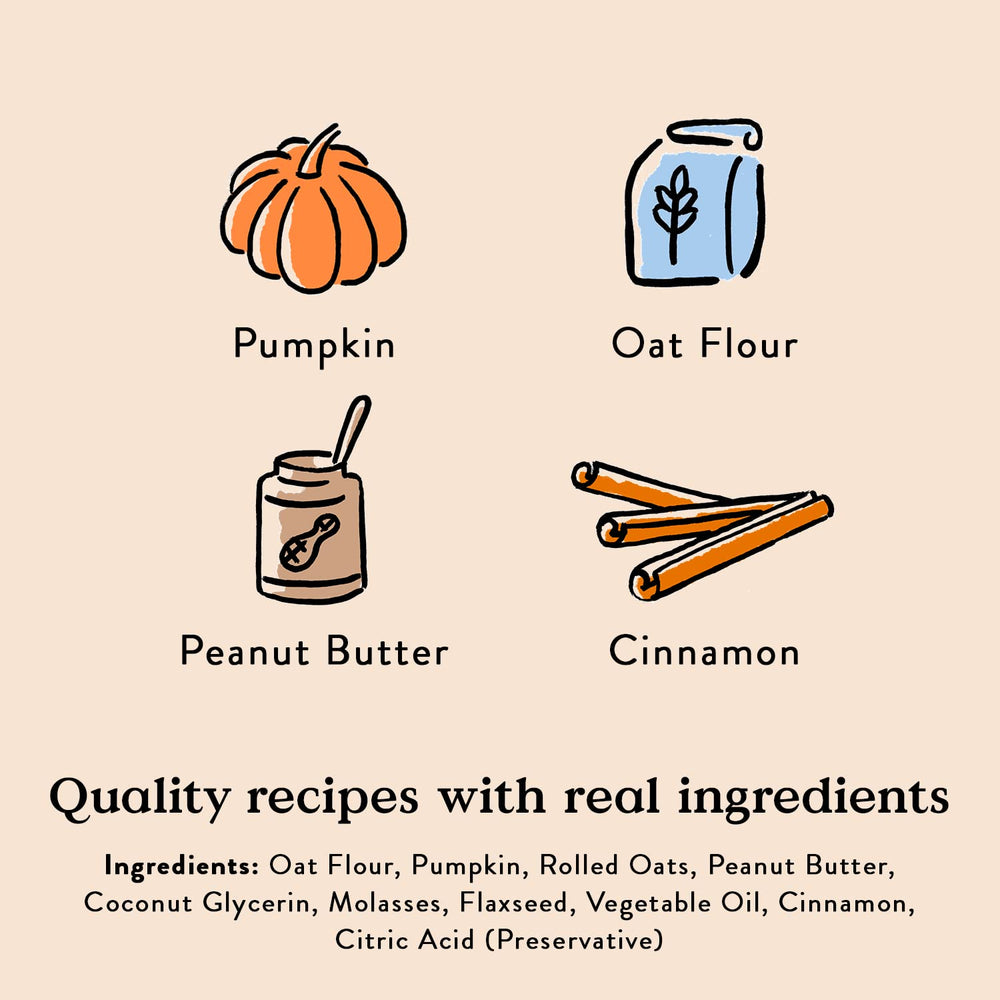 Golosinas suaves Pumpk'n Spice para mordidas suaves de perros.