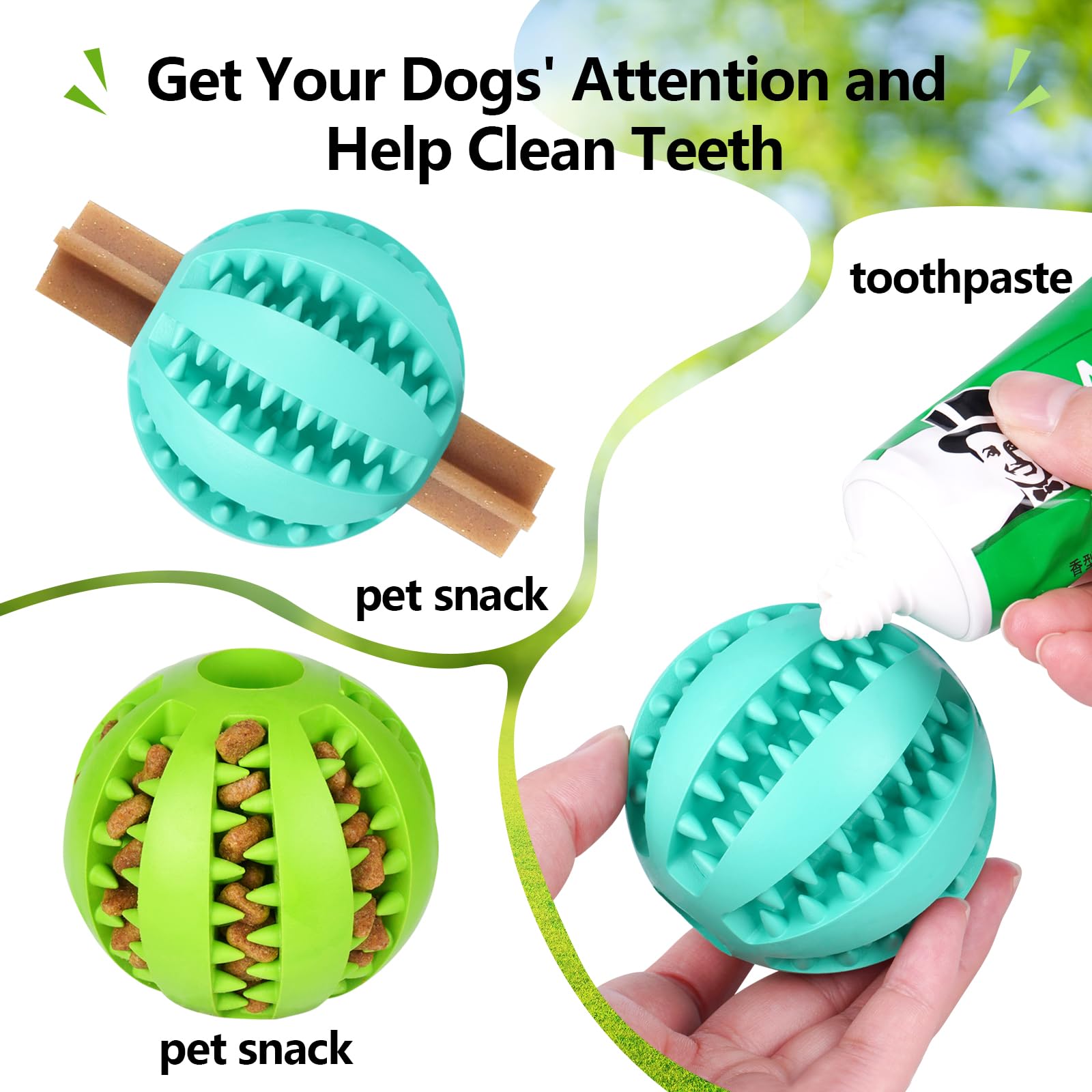 Bojafa juego puzzle para cachorro, bola que estimula mente y masticacion.