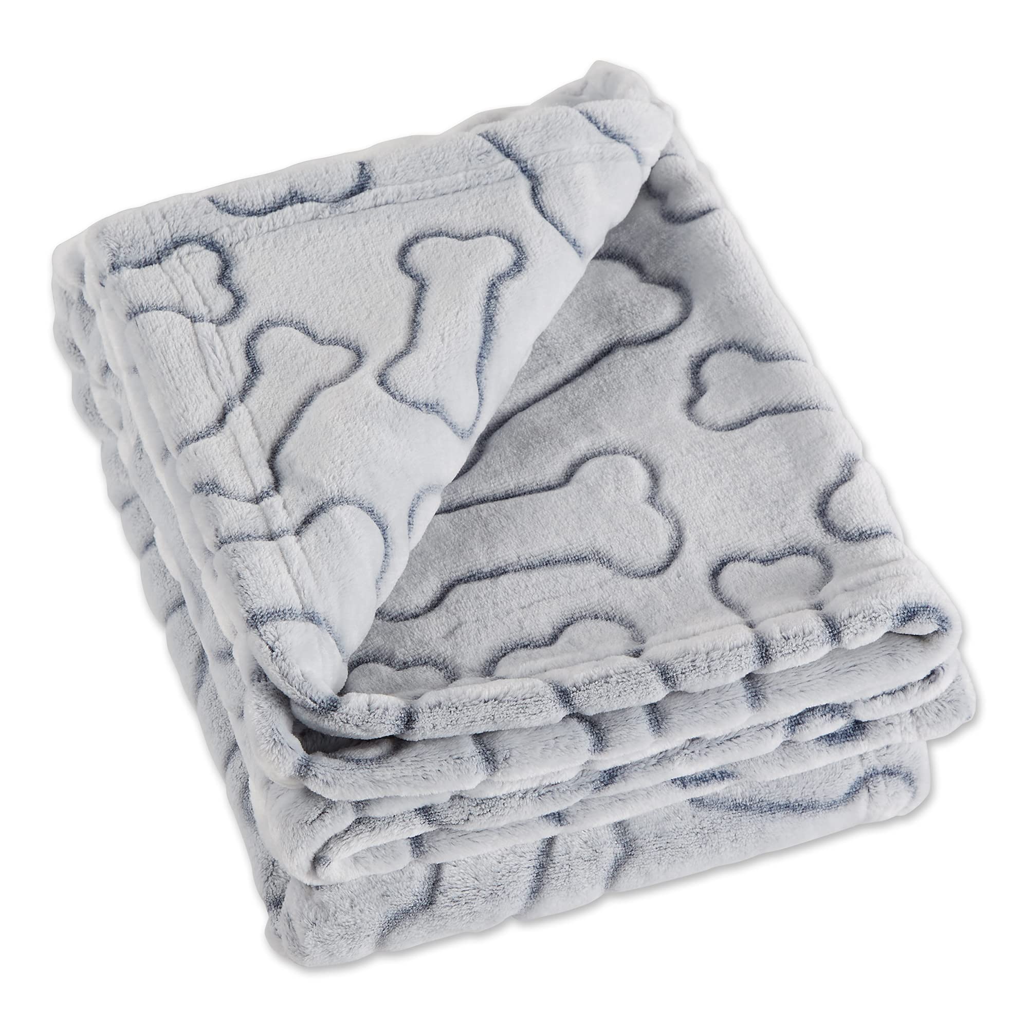 Bone Dry Manta con diseño de hueso, gris, cómodo para mascotas