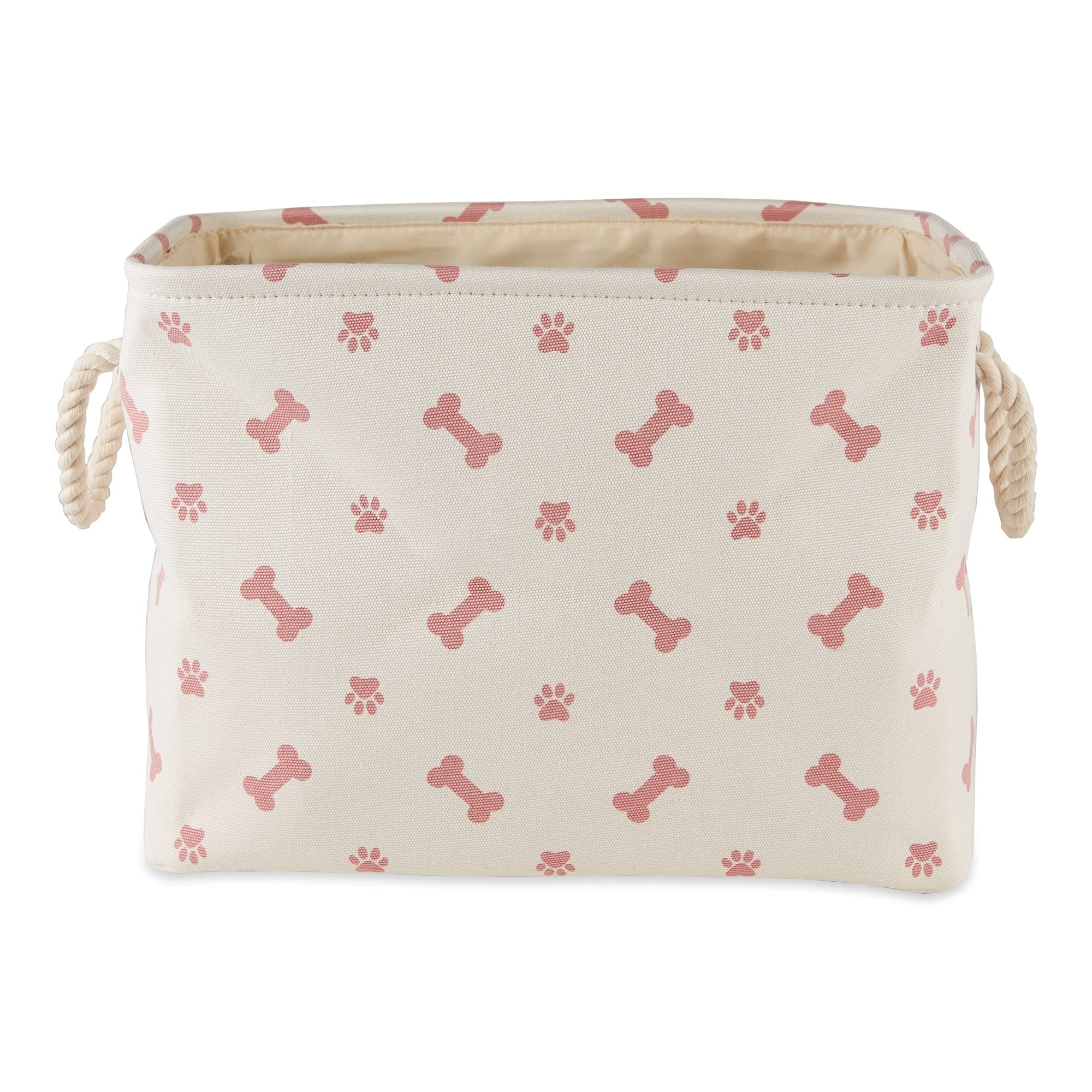 Bone Dry contenedor para mascotas, diseño de hueso en rosa, ideal para accesorios diarios