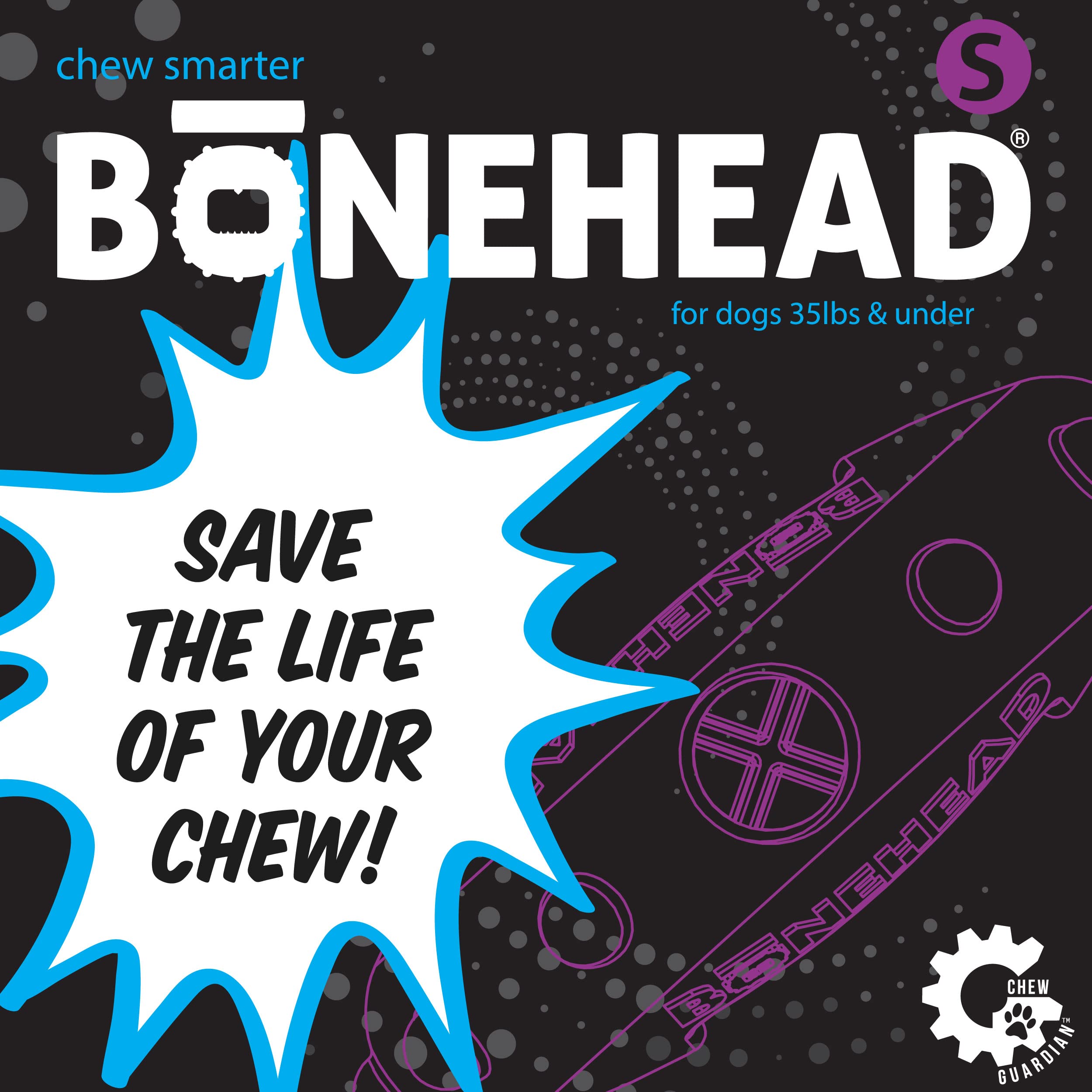 Bonehead: seguridad al morder para cachorros durante la diversión.