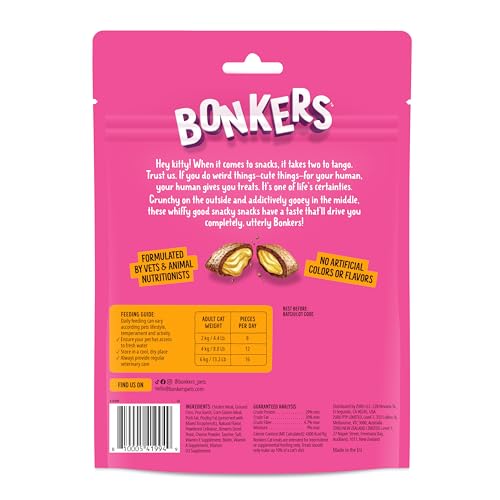 Bonkers para entrenamiento gato, snack de sabor pollo para reforzar habilidades