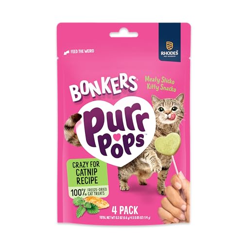 Bonkers Purrpops: piruleta de hierba gatera para juego y vinculación.