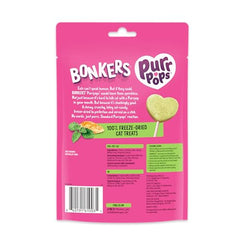 Bonkers Purrpops: piruleta liofilizada con hierba gatera para sabor natural.