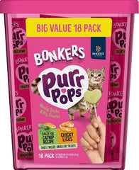Bonkers Purrpops: bocados de pollo con catnip en forma de corazón para un snack