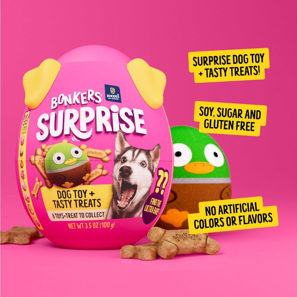 Bonkers Surprise: snack crujiente para entrenamiento y recompensa.
