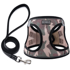 BOOMIBOO arnés para perro ajustable con correa para paseos cómodos y controlados.