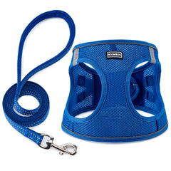 Arnés BOOMIBOO para perro azul, ajuste cómodo para paseos.